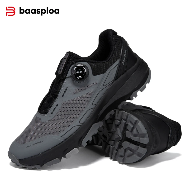 Men Hiking Shoes Outdoor Walking Shoes Anti-Skid Wear-Resistant Travel Mesh Sneakers
