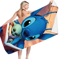 Stitch Disney Anime Beach Towel Swimming Towel Soft Absorbent Washcloth Full Size Children's Gifts for Kids Travel Camping Gym 5
