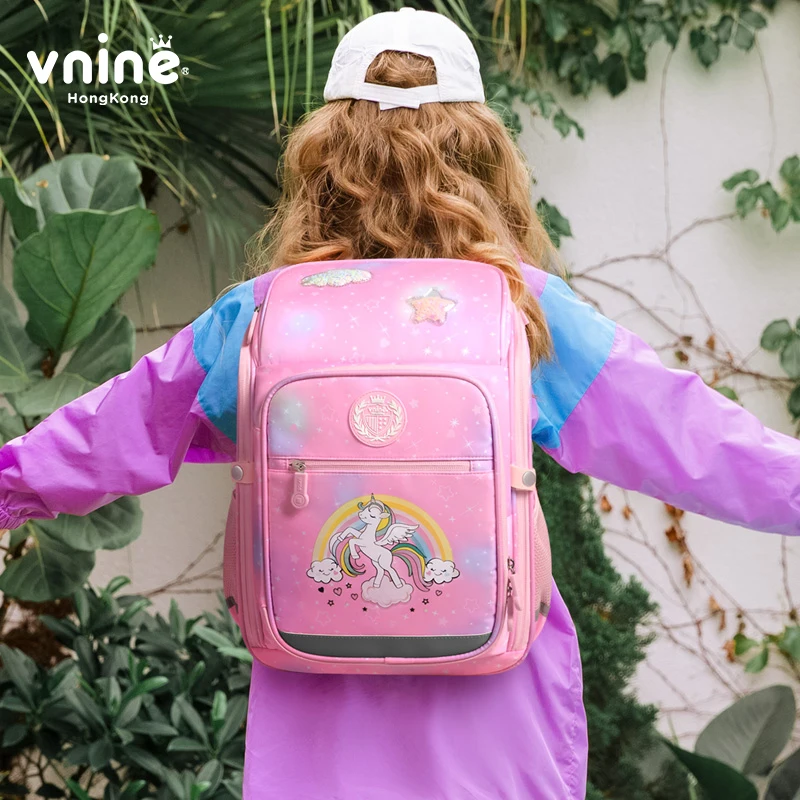 VNINE children's backpack for elementary school girls, grades one to six, super light weight reducing backpack for boys 2