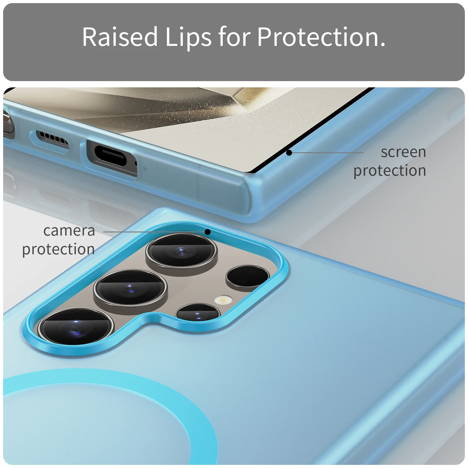 Luxury Matte Magnetic Wireless Charging Case - Protective Armor Cover