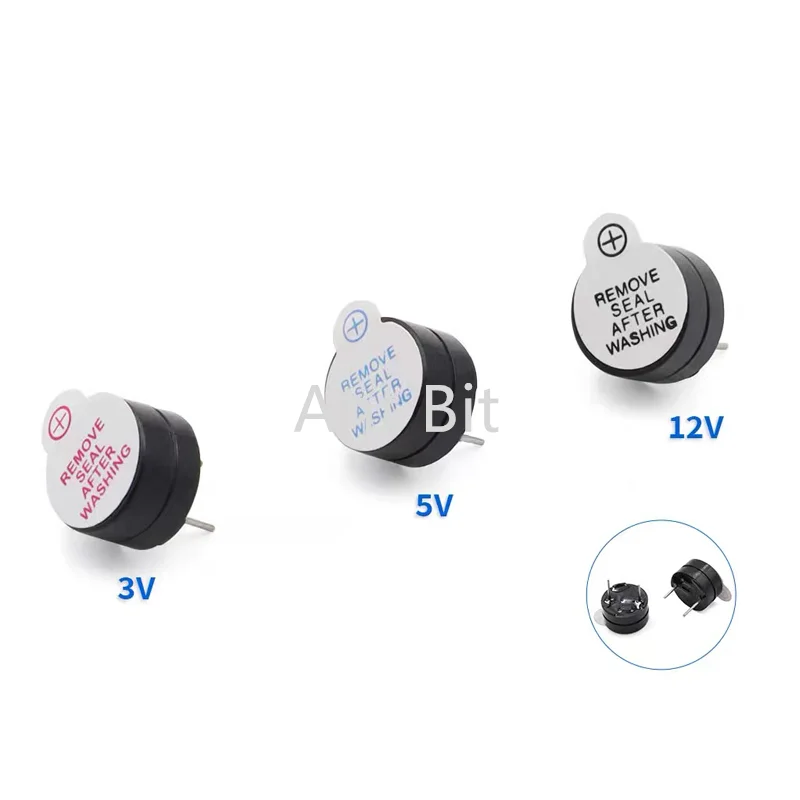 50PCS 액티브 버저 12065 통합형 얇은 분할형 통합 버저 12 x6.5MM 3V 5V 12V 버저 연속 사운드