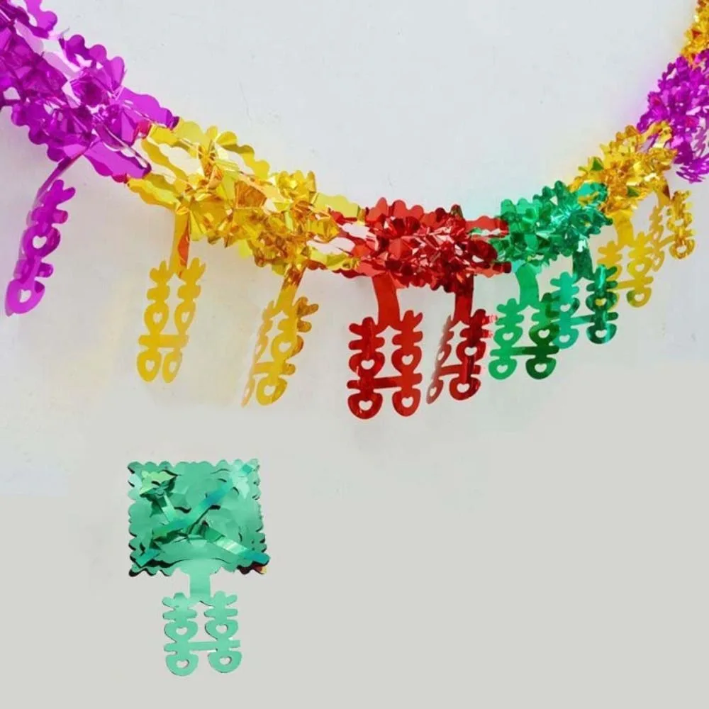 thumbnail image 1 of 2/4/8Pcs Multi Colour Xmas Gift Party Supplies Metalic Foil Garland Ceiling Wreath Christmas Decor Hanging Decoration, 1 of 4