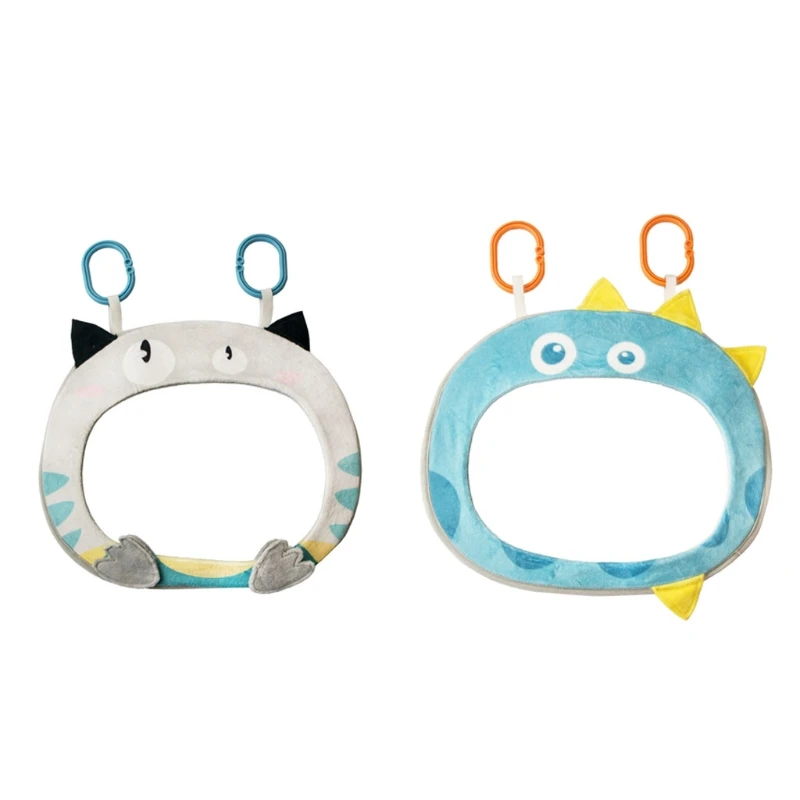 

Q81A Durable Baby Car Mirror Soft Cartoon Pattern Baby for Play Crash Tested Entertaining Fun Gifts for Toddler Boy