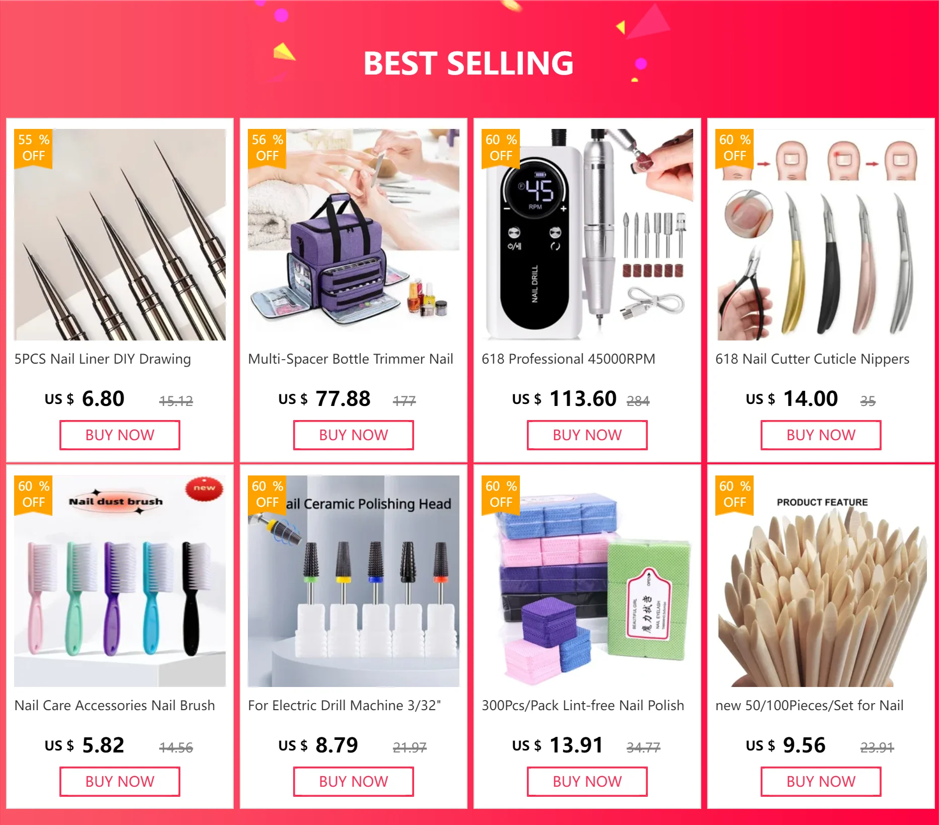 Description Picture 2 of item1pc for Manicure Pedicure Tools Electric Drill Machine Carbide Tungsten Nail Drill Bit Rotate Burr Milling Nail Cutter Bits