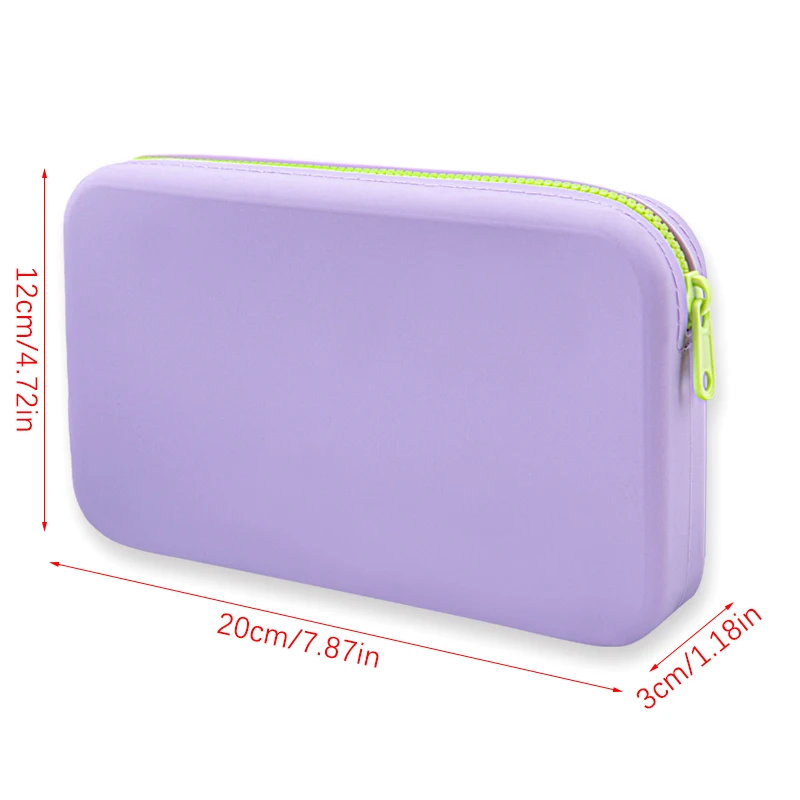 Square Silicone Cosmetic Storage Bag Large Capacity Travel Makeup Brush Holder Portable Cosmetic Waterproof Organizer