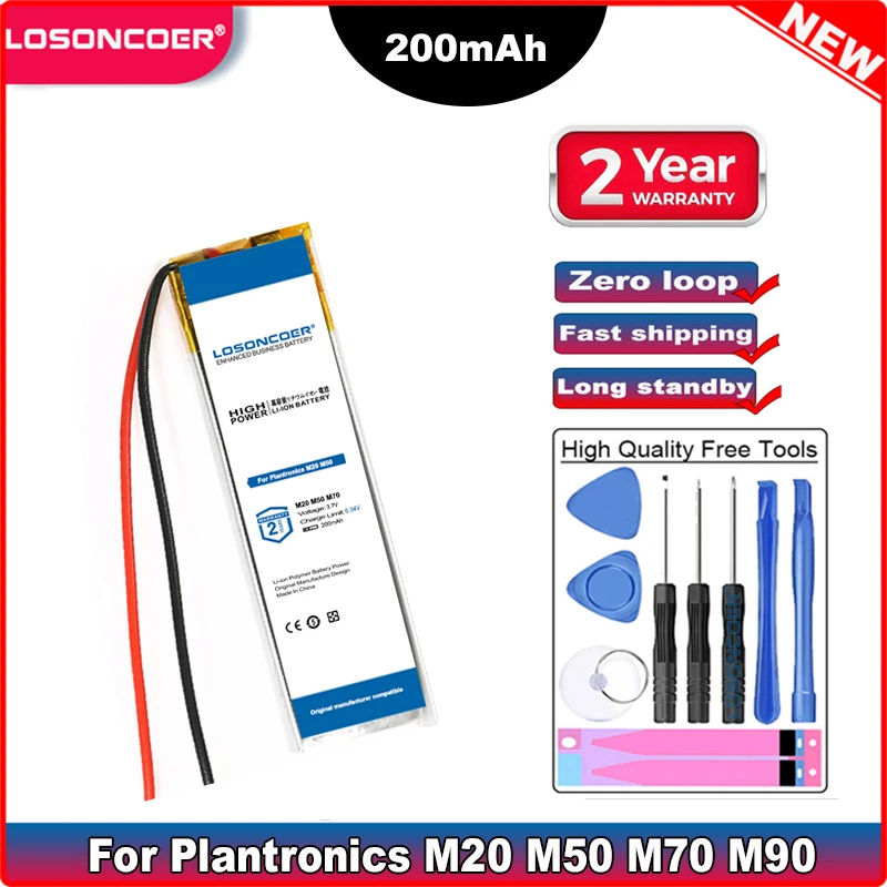 Vervorming Verlating Missend Losoncoer Lssp371031ab 200mah Battery For Plantronics M20 M50 M70 M90 E10  E80 For Explorer 80 500 Bluetooth Headset Battery - Digital Batteries -  AliExpress