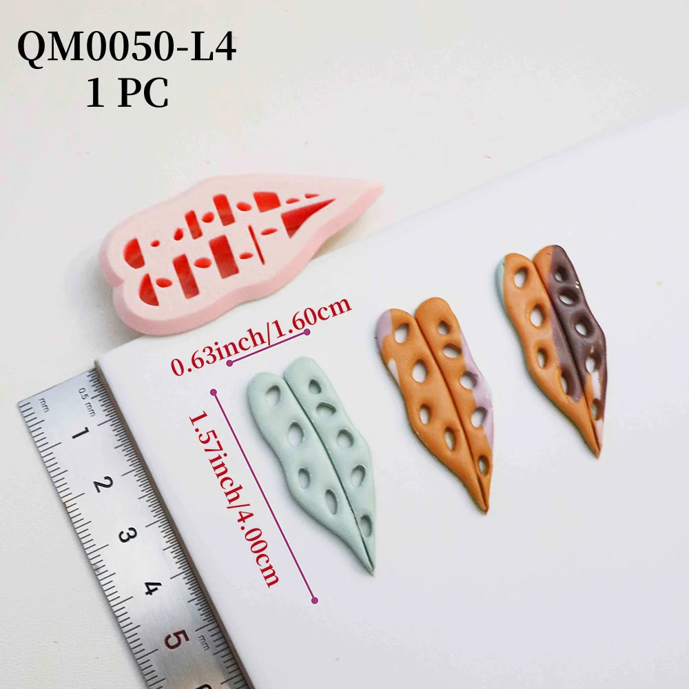 1PC Tropischer Regenwald Weiche Keramik Ohrringe Polymer Clay Schneider Handgemachte Ohrring DIY Pflanze Ohrring Schmuck Anhänger Ton Werkzeuge – Detail 6