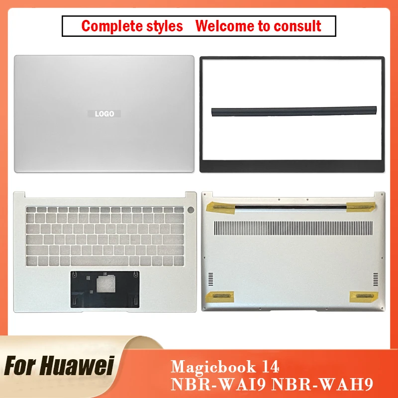 Nuovo Originale Laptop Lcd Cover Posteriore Cornice Anteriore Palmrest Cover Bottom Case Argento Per Huawei Matebook X14 Nbr-Wai9 Nbr-Wah9