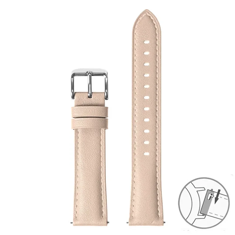 Vibrant Genuine Leather Quick Release Watch Strap – Cowhide Replacement Band
