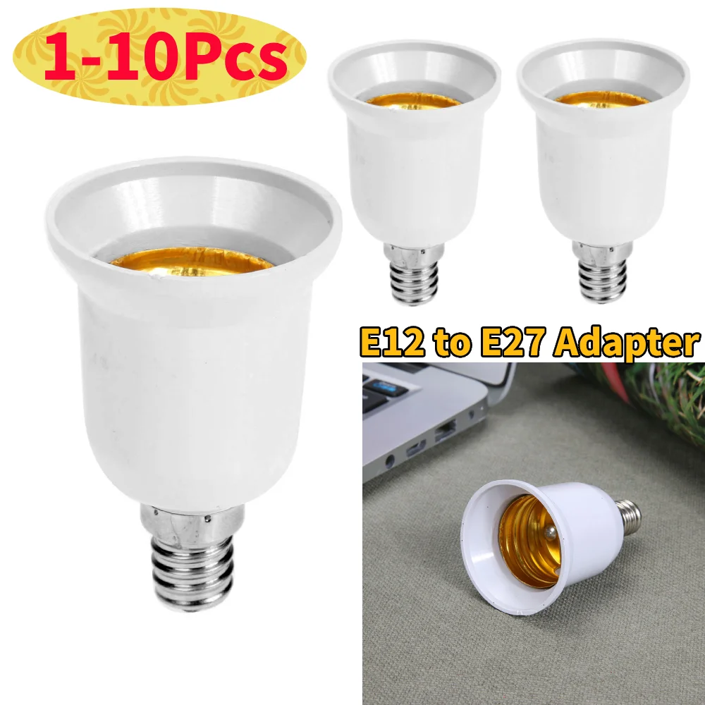 E12 to E27 Adapter Lengthen Extended Converter Lamp Base Holder Adapter Practical E12 to E27 Conversion Socket 1-10Pcs lamp holder lamp bulb holder socket converter lamp base