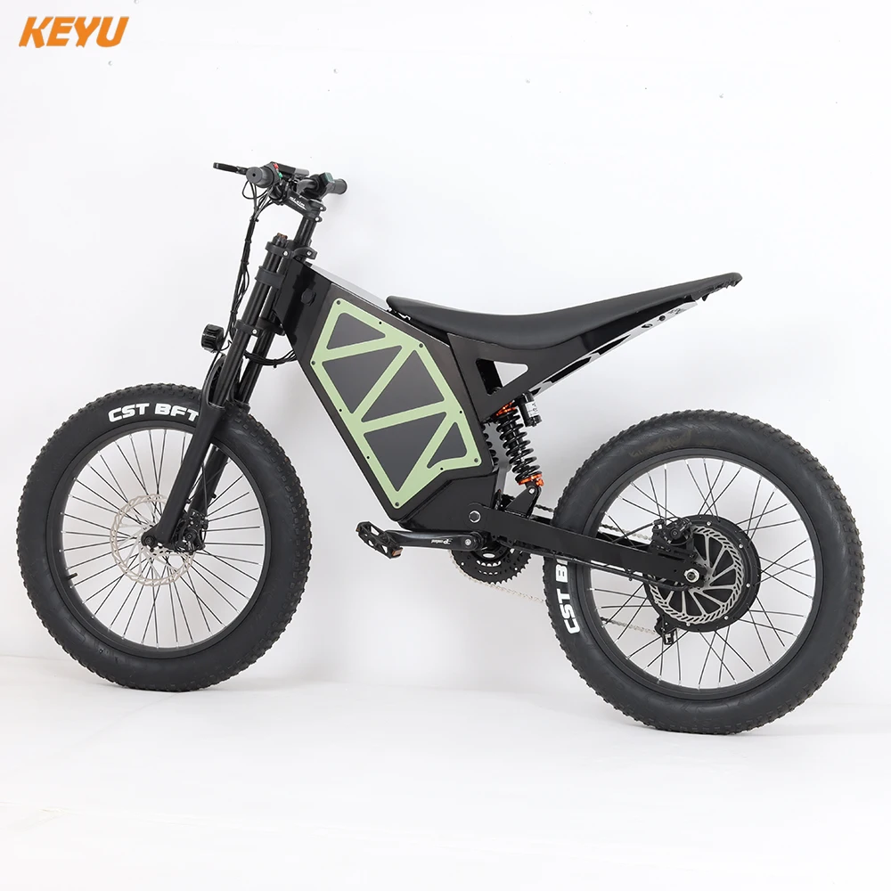 KEYU New eBike B7 72V5000W enduro ebike stealth bomber electric bike Diy Kit dirt ebike motorcycle with comfortable long seat