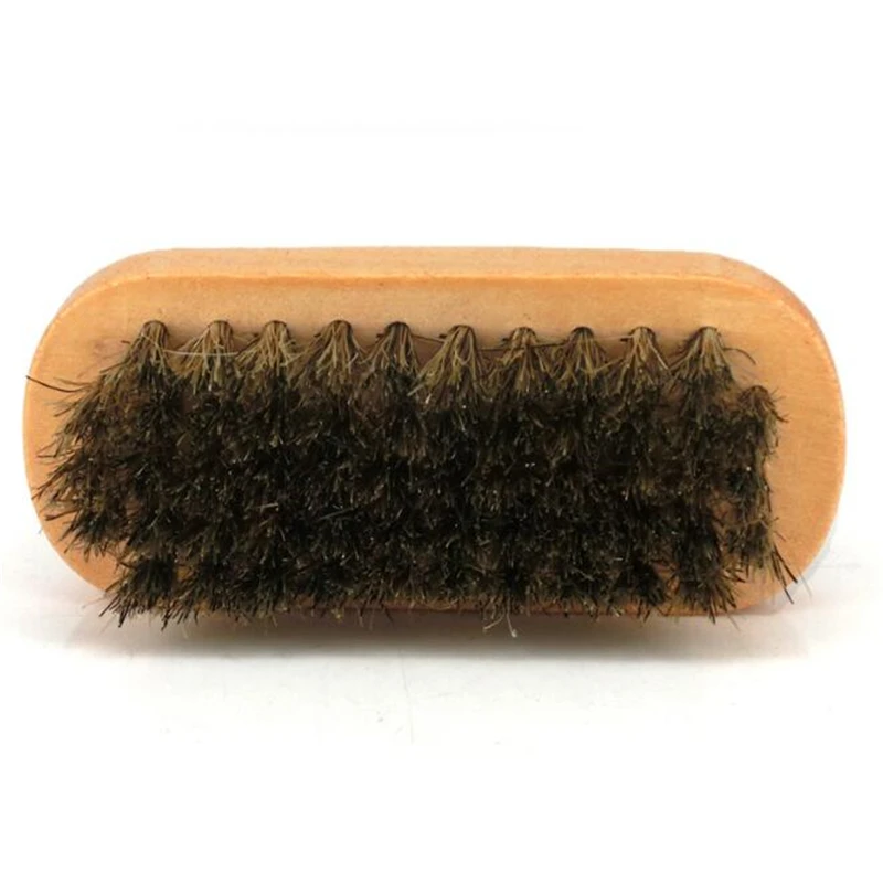Pig Hair Shoe Shine Brushes With Horse Hair Bristles For Boots Shoes Care Cleaning Brush For Suede Nubuck Boot 4