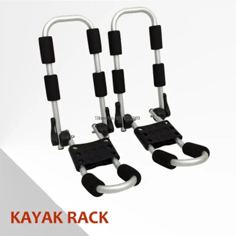 

1 Set Y02019 Folding J-Style Stacker Kayak Canoe Carrier Holder Carrier Roof Aluminum Alloy Canoe Kayak Boat Shelf