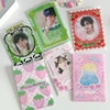 6Pcs/lot Cute Strawberry Panda Card Holder Korean Idol Card Protective Film Bag Collect Sleeves 2