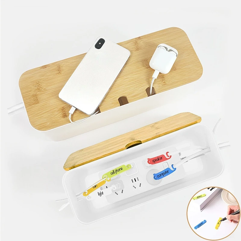 

Wire Storage Box Power Cord Plug-in Board Storage Box Hub Charging Data Cable Power Socket Finishing Line Box