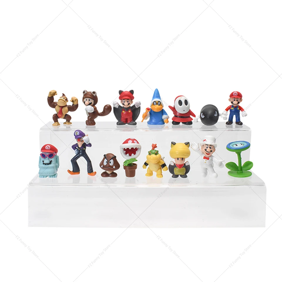 スーパーマリオのブロス。3-48 PVCアニメフィギュアセット,収集可能な