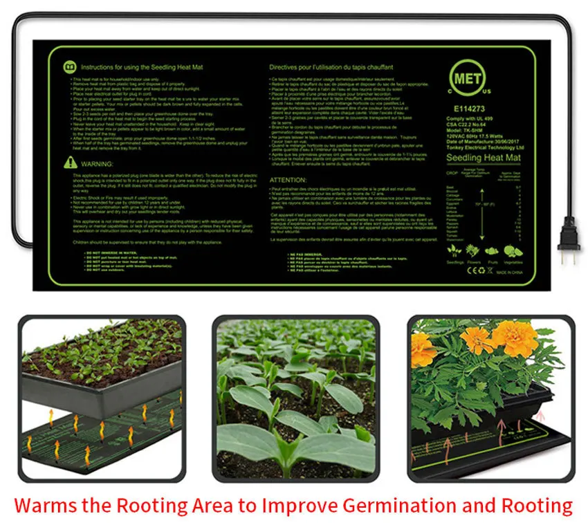 Plant heating pad plants electric blanket certification waterproof cushion  plants seedlings sprout seedling heating pad