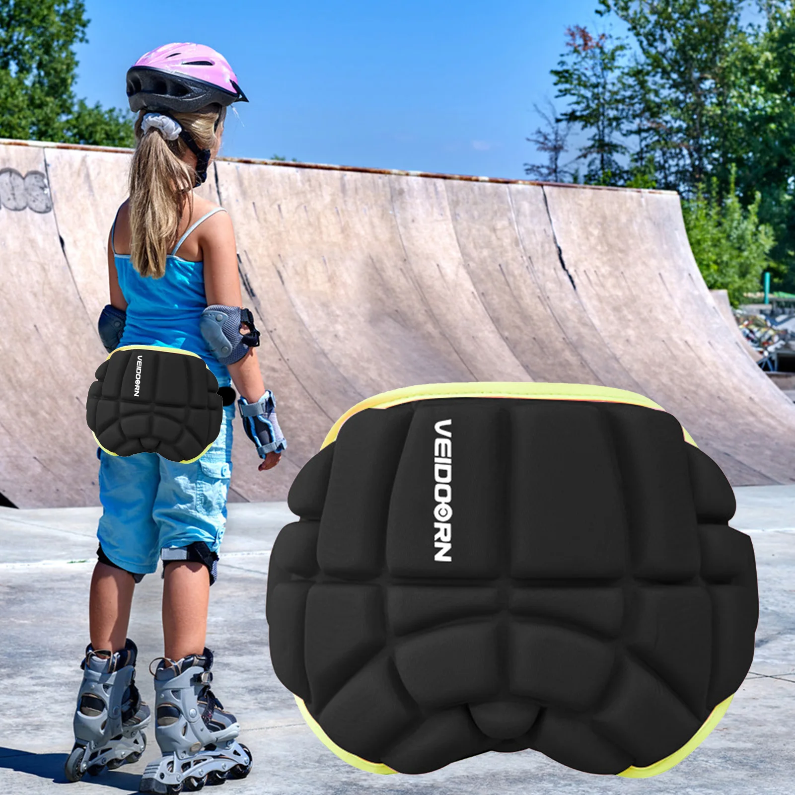 Sports Ski Skate Snowboard Protection Kid Protective Hip Pad Soft Padded Hip Shorts For Skiing Skating Skiing Protector Skating