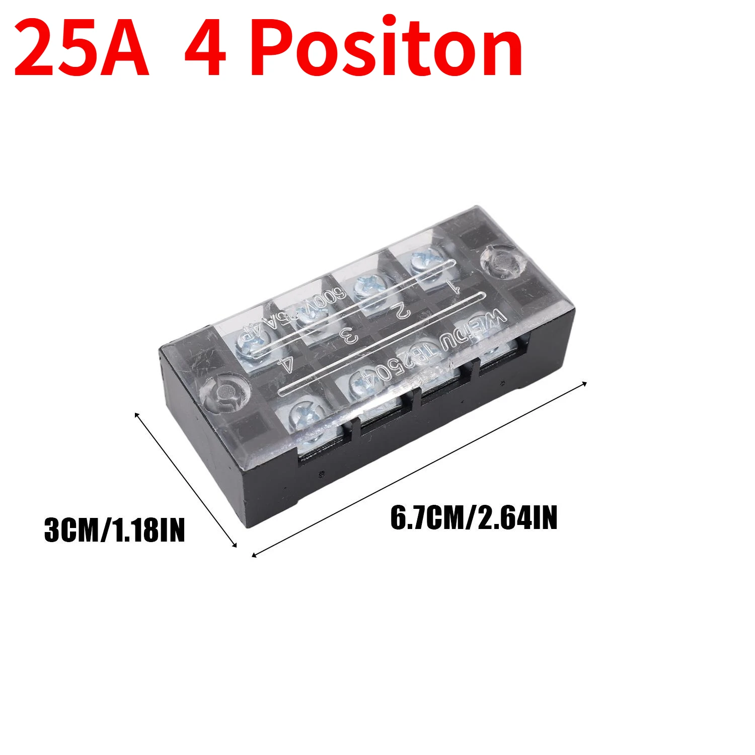 Enhanced Power Wire Connector - Dual Row Strip Barrier Terminal Block with Screw Connection and Multiple Position Options