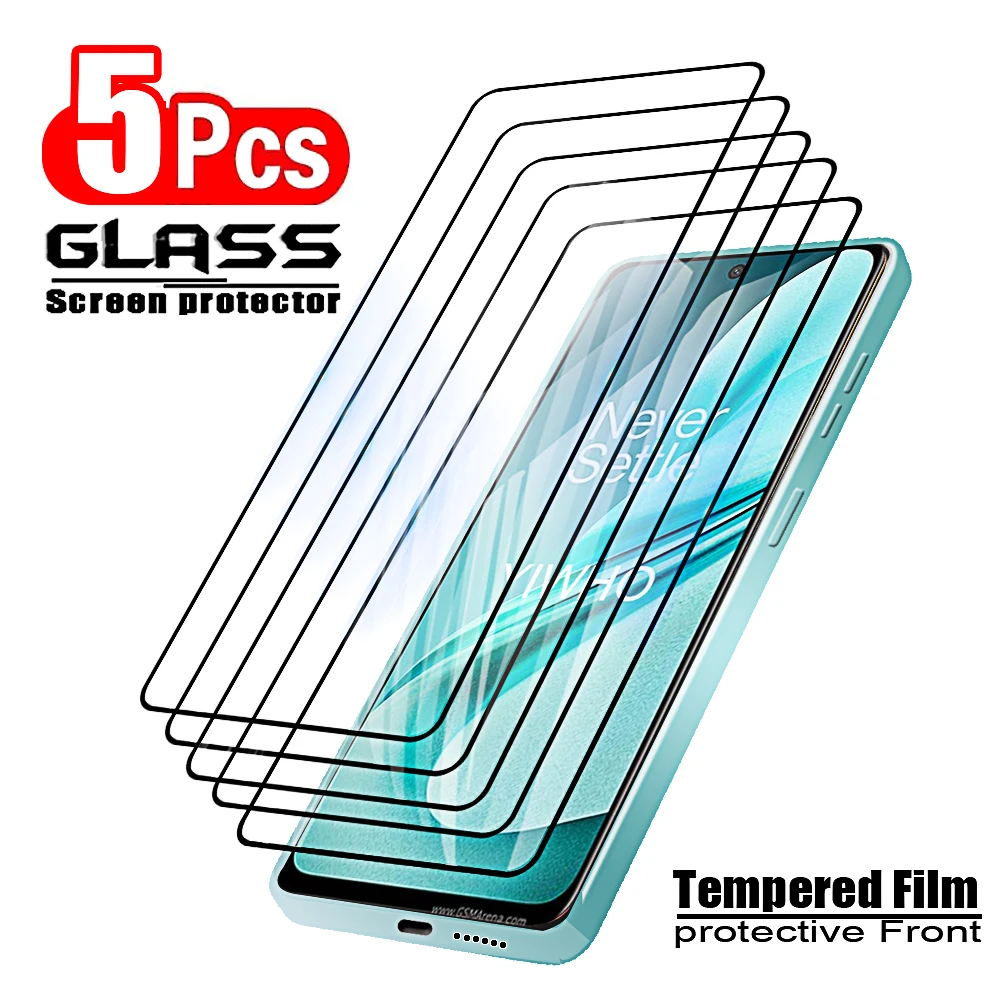 5-Pack Tempered Glass Screen Protectors - High-Definition Phone Front Film