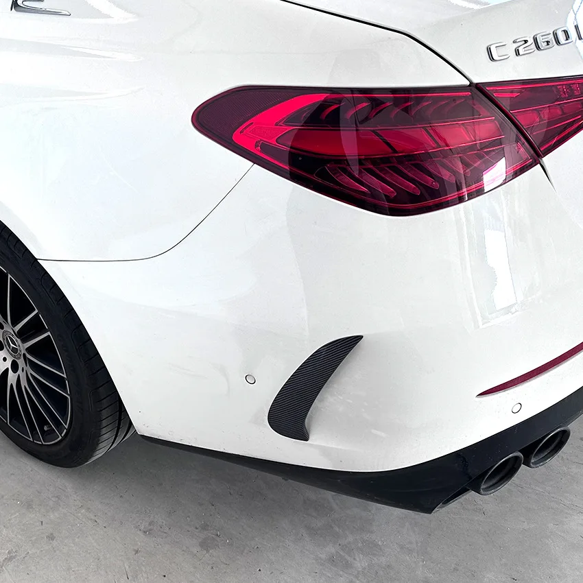 Seitliche Kotflügel Verkleidung Für Mercedes W206 C-Klasse - Chrom & Carbon Look