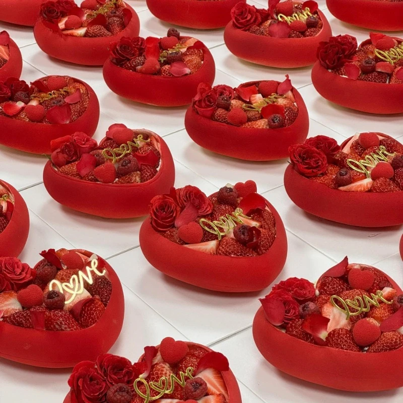 Set 6 Stampi In Silicone Per Torte E Mousse - Forme 3D Rotonde, Per Origami E Decorazioni - FDA, Senza BPA, Adatti A Forno E Freezer