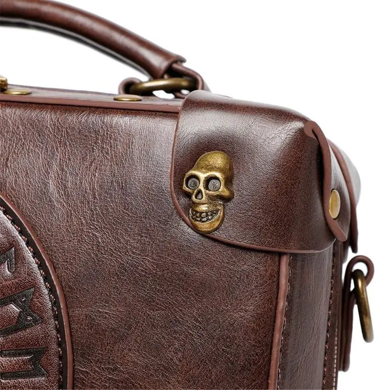 Borsa a tracolla 39BB Pu Valigette vintage Steampunk Borsa a tracolla con tracolla - immagine 4
