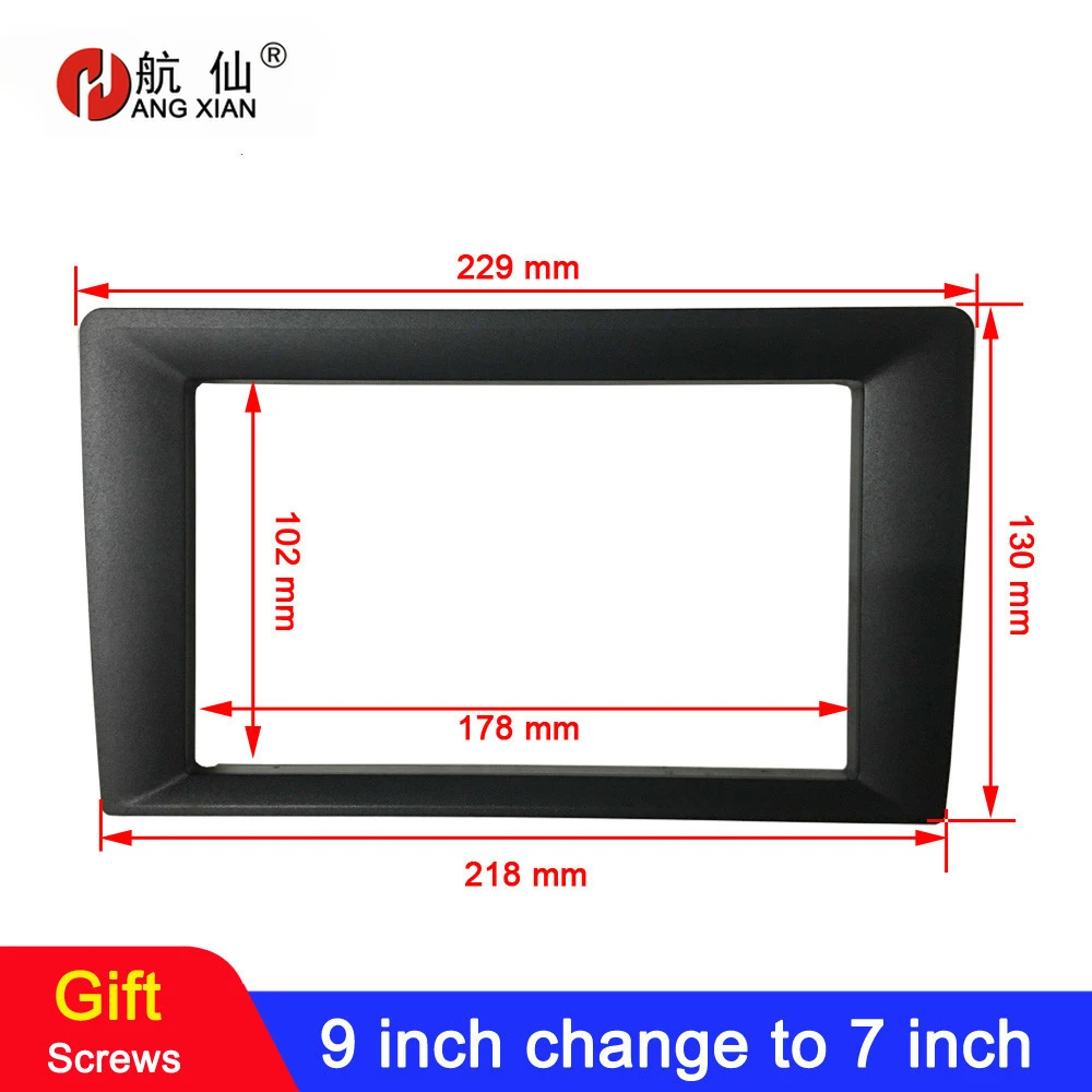 Radio Frame Vehicle radio Fascia 9/10 inch Frame switch to 7 inch 2 Din Car Radio Fascia auto audio Dash Kit Installation Frame Trim Bezel