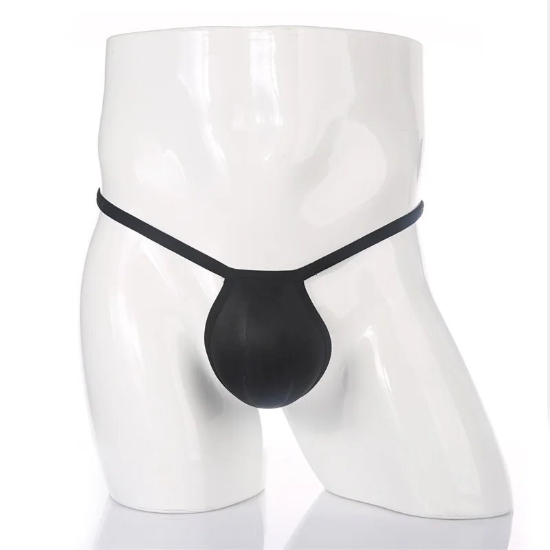 Men's Adjustable Strap Jockstrap Sponge Padded Underwear Swimwear with Double Layer Elastic Band Underpants Pad Thong