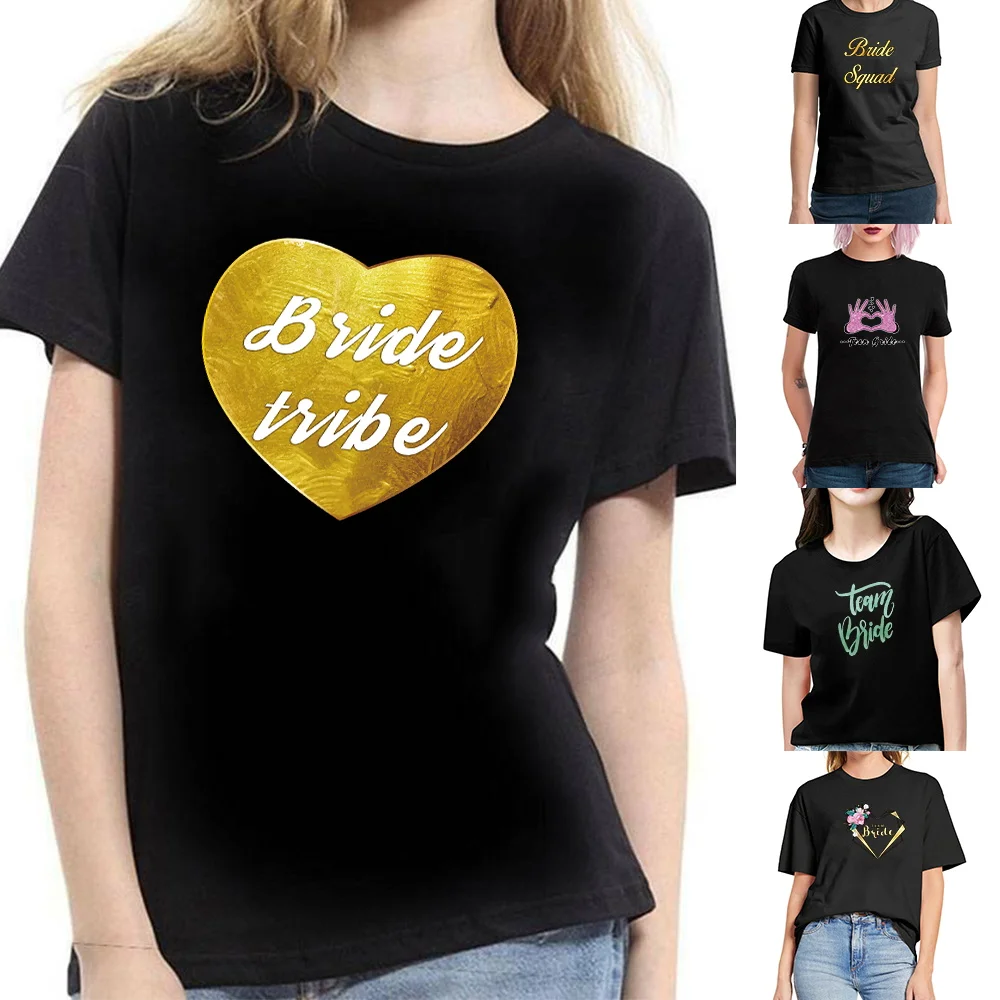 

Fashion T-Shirt Summer Clothing Bride Series Print Women's O-Neck Short Sleeve Harajuku Casual Short Sleeve Pullover Streetwear