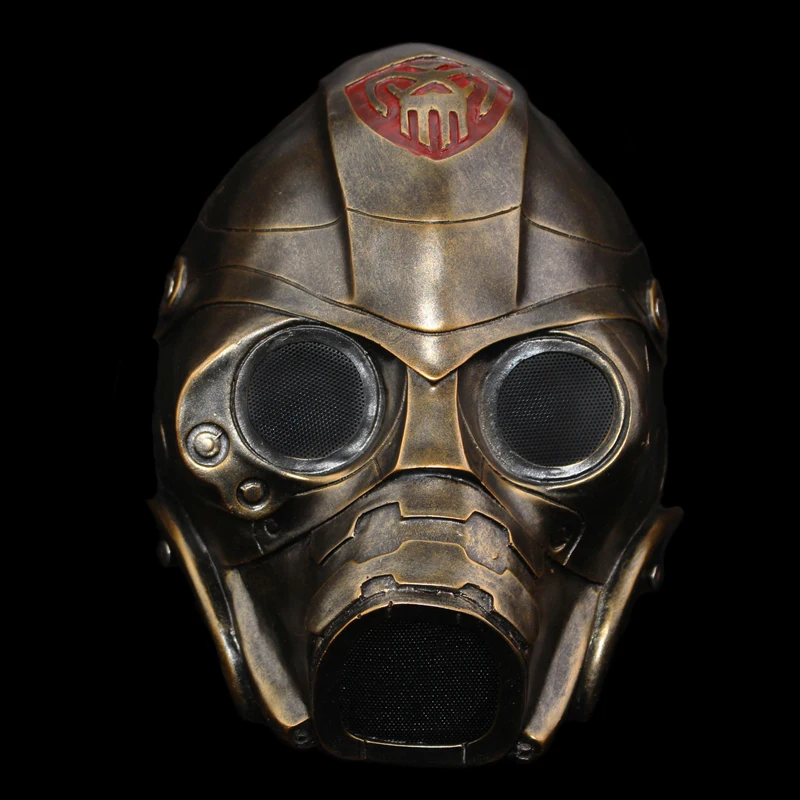 New Halloween Funny Game Film And Television Dress Up Cos Resin Mask Bronze Ancient Silver