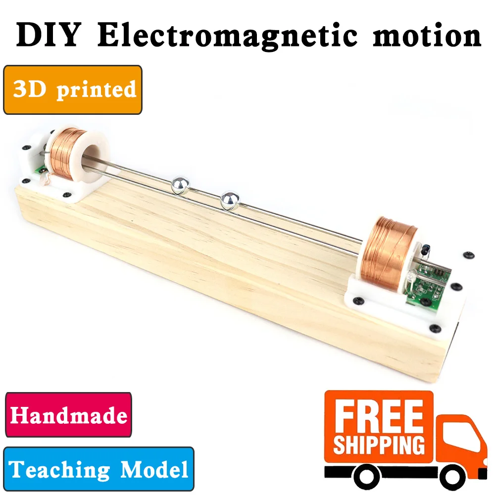 

DIY iron ball electromagnetic reciprocating motion model Coil magnetic field induction Lorentz force Physics Teaching Experiment
