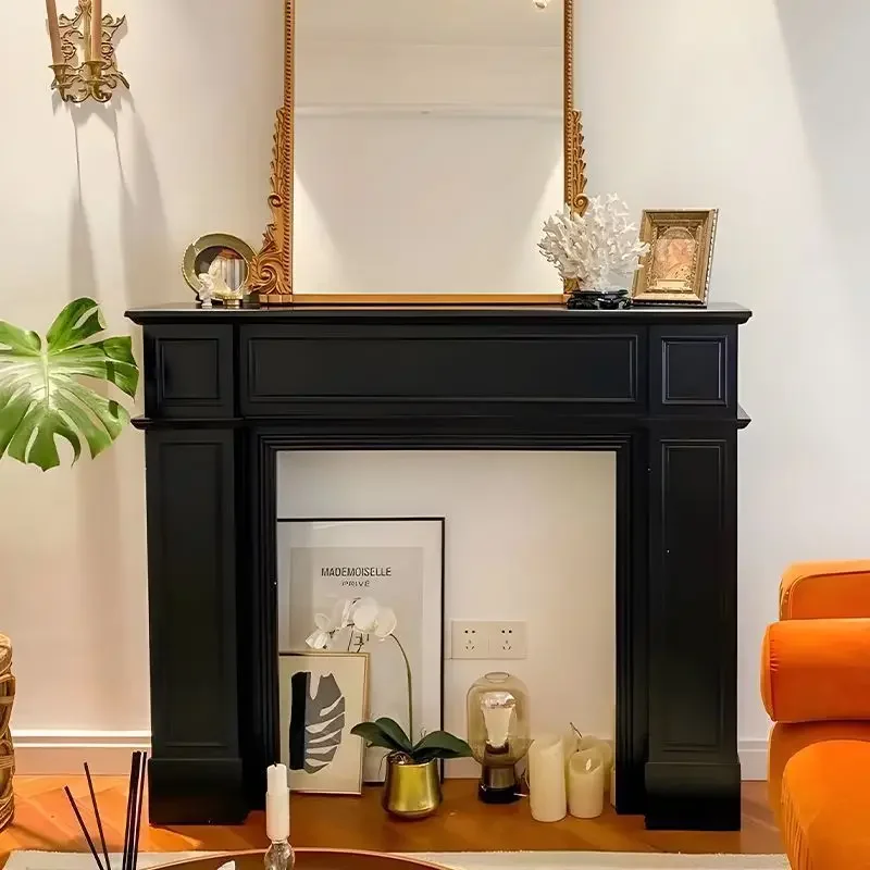 ตู้ตกแต่งเตาผิงสไตล์อเมริกันเรโทรยุโรป, ชั้นวางเตาผิงตกแต่ง, เตียงแกะสลักสไตล์คันทรีแบบฝรั่งเศสสำหรับที่พักสไตล์บีแอนด์เบรคฟาสต์ 1