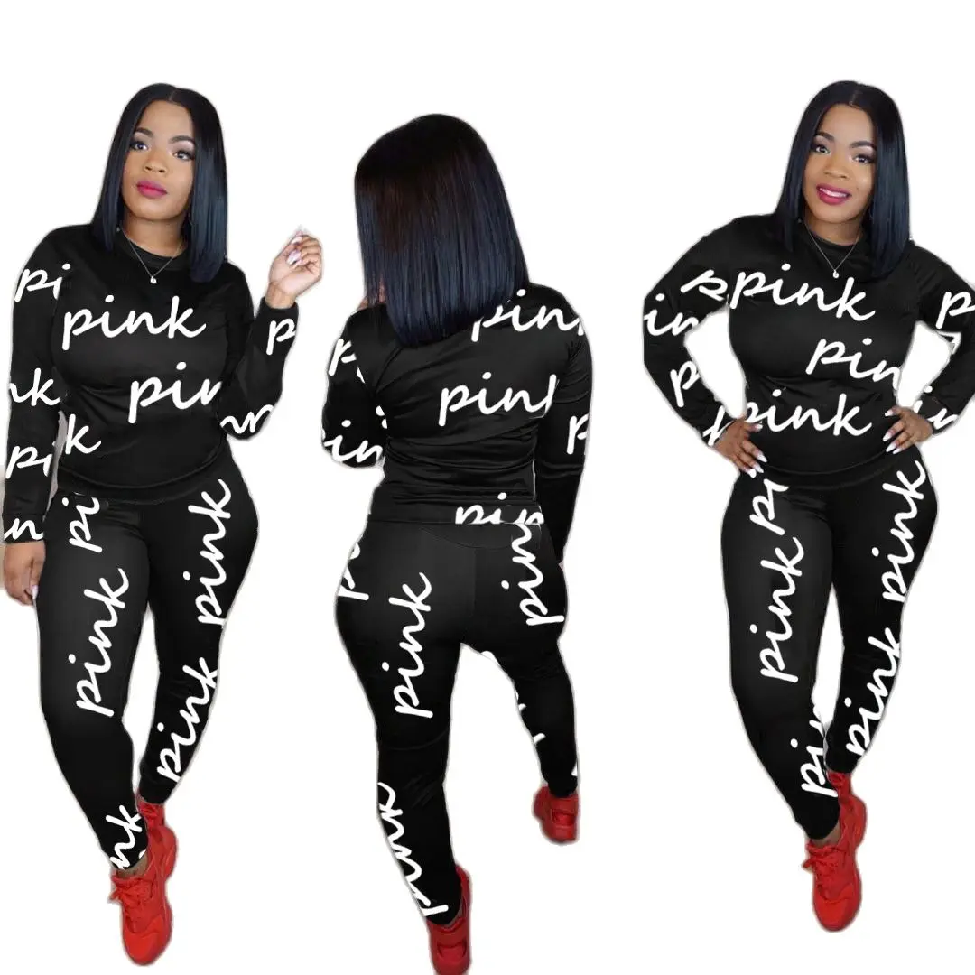 skak Optimistisk grammatik Female Spring Tracksuits Suits Women Pink Letter Print Casual Outfits  Zipper Sweatshirt Top Pants Sport Two Piece Sets 2022 New - Short Sets -  AliExpress