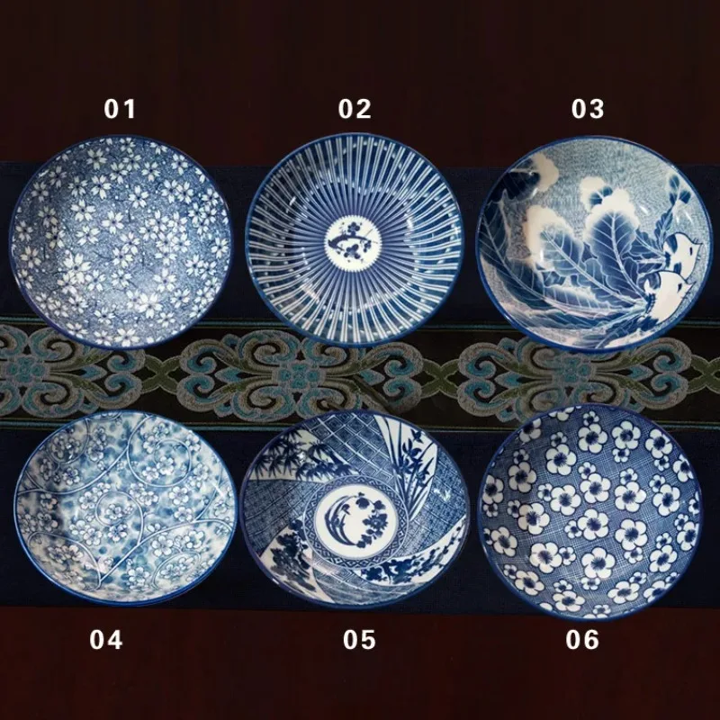 Jingdezhen 중국식 도자기 그릇 세트 식기 세트 가정용 청백자 접시 세트 6개 그릇