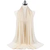 Femmes musulmanes en mousseline de soie Hijab châles écharpe Modal coton Jersey Hijabs plaine douce pour femme musulman Voile bandeau 70*180 cm islamique