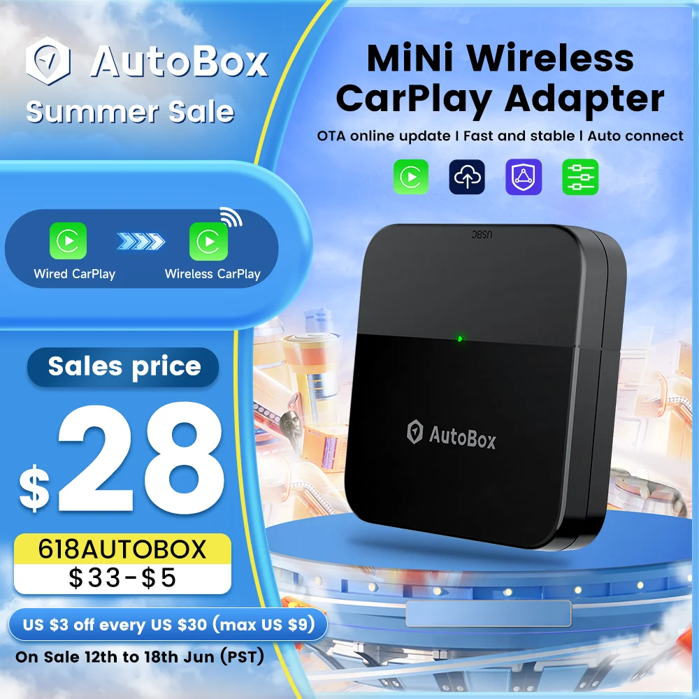 AutoBox MINI Wireless CarPlay AI Box CarPlay Adapter Wireless Dongle