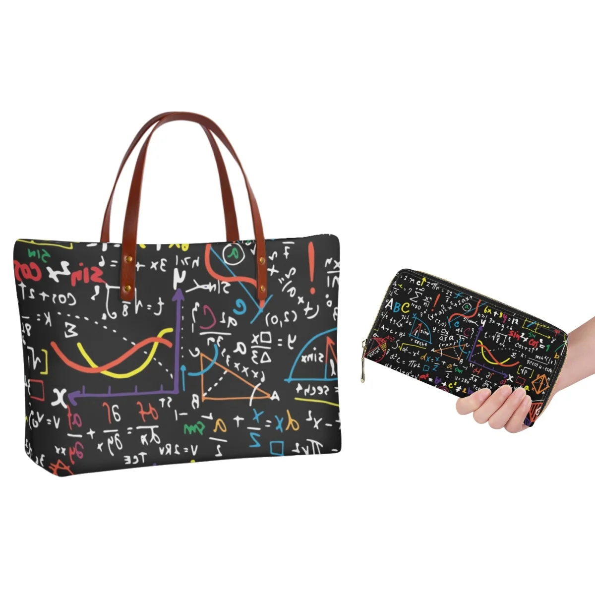 Forudesigns Problema Matematico Formula Disegni Borse Più Borse Borse Moda Pendolare Portafoglio Femminile Tema Soggetto