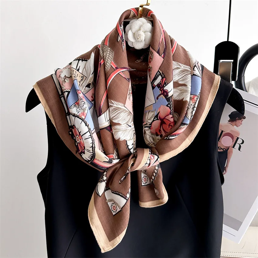 

Women Luxury Brand Print Headband Scarf Fashion Silk Hair Band Bag Wrist Foulard Bandana Neckerhicef Shawl Wraps Hijab Hairband