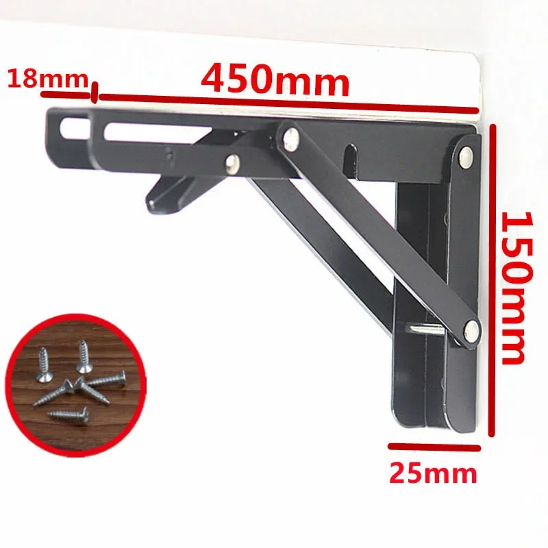 Folding shelf bracket 2PCS 8-20 Inch Triangle Adjustable Wall Shelves Mounted Table Shelves Home Hardware