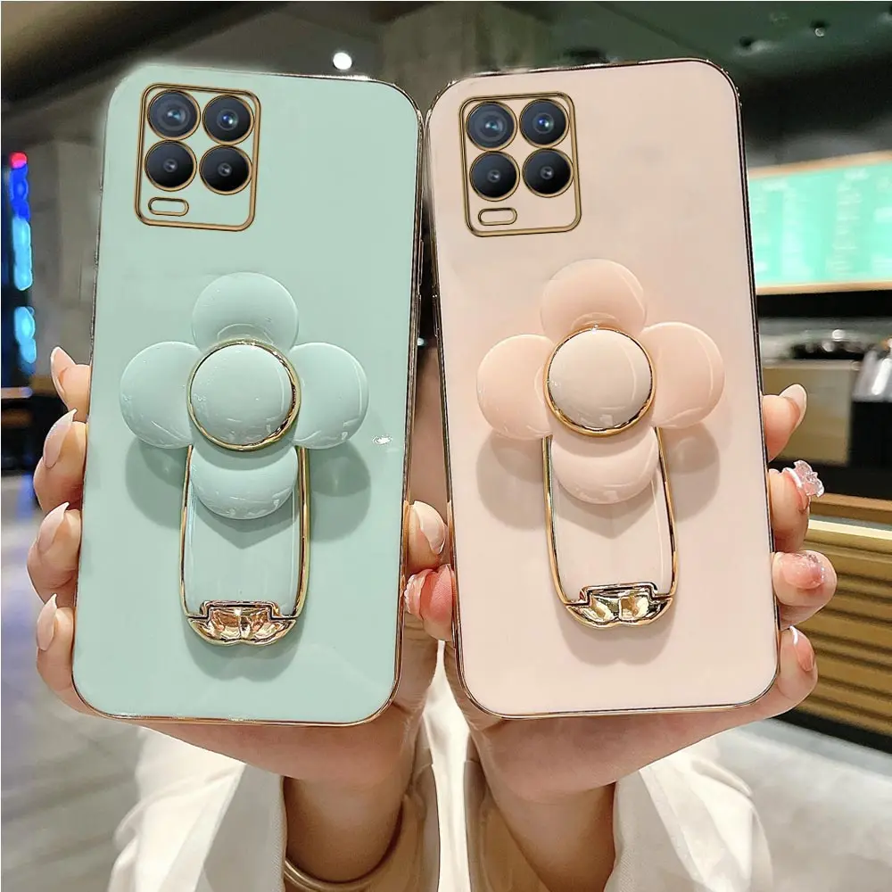 

Windmill plating phone holder Case For Oppo Realme 8 Pro 5 5i 6i 8i C21 C21Y C11 2021 C25Y GT Master XT V11 V13 V15 V5 5G Cover