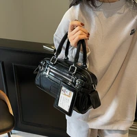 Design élégant brillant PU carré épaule et sacs à bandoulière solide fermeture éclair chaud à la mode Designer Style sacs à main pour les femmes 2025 nouveau 3