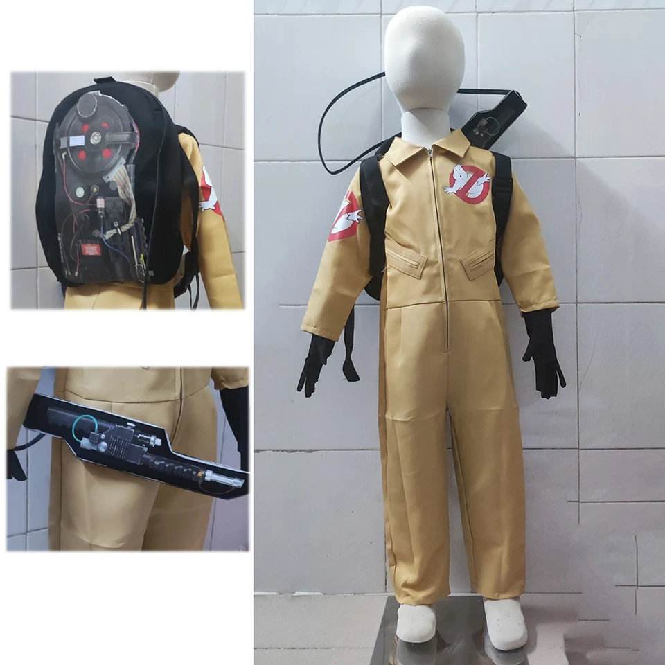 Movie Ghost Busters Cosplay Costume Kids Anime Kids Suit Halloween Jumpsuit  Bag Halloween Party Fancy Suit - AliExpress, image size:960x960