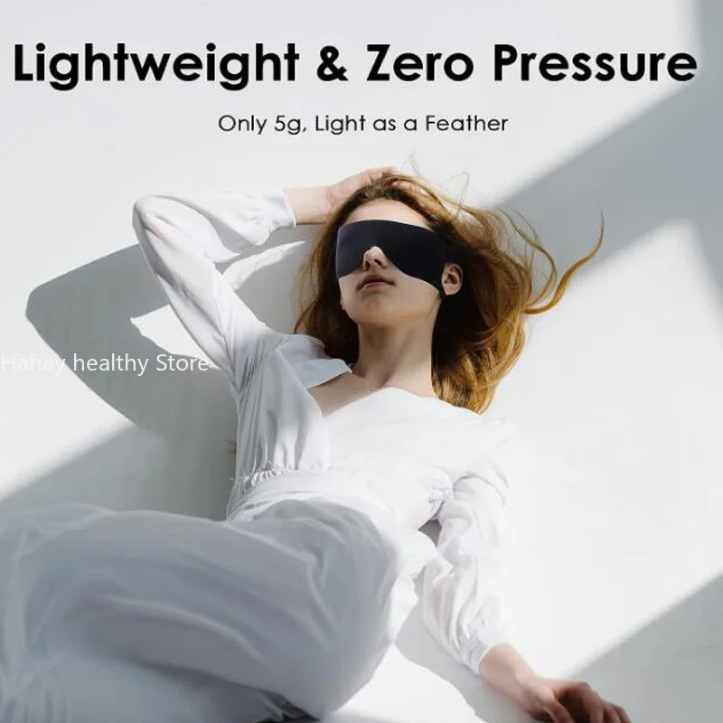 Sleep Eye Mask Light Blocking Portable Thin Eye Mask for Travel Sleeping Blindfold with Ear Hanging Strap Unisex Eye Patch 4