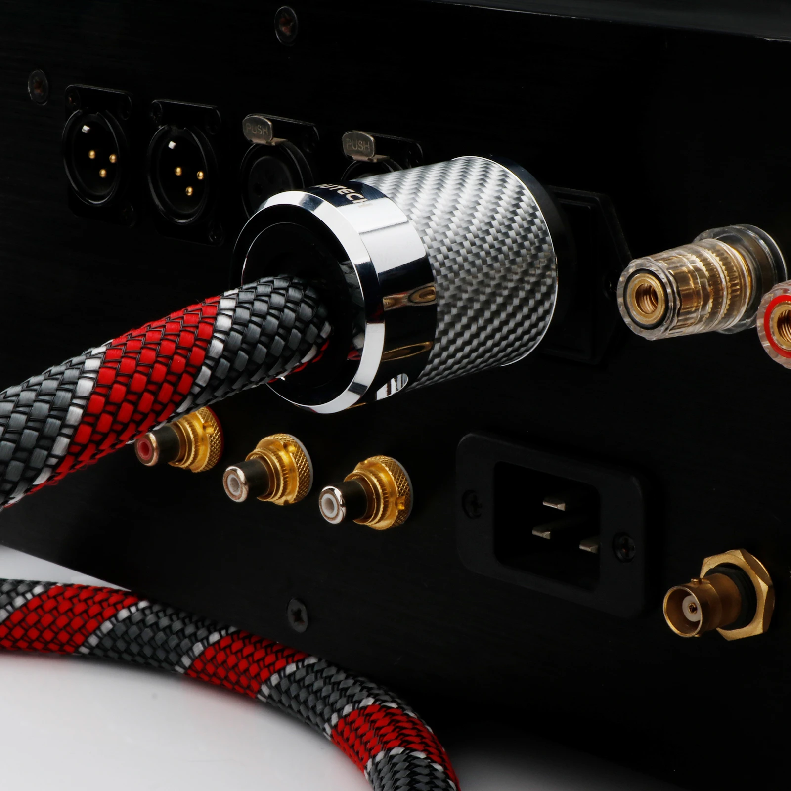 Preffair D517 OFC Single Crystal Kupfer Audio Netzkabel CD Leistungsverstärker Versilberung auf US/EU Carbon Fiber Stecker – Detail 8