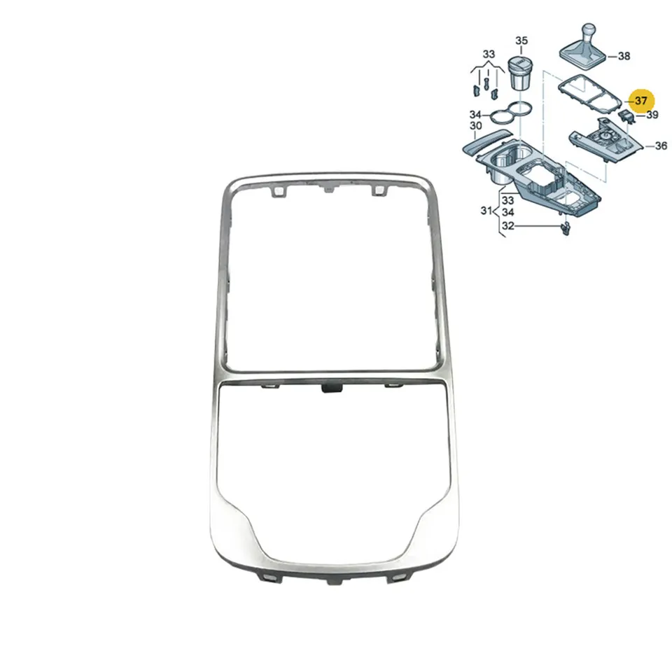 Couvercle De Contour De Console Centrale MMI Avant Chromé, Cadre De Garniture, Adapté Pour AUDI A3, S3, RS3, 2016, 2017, 8V0864260A, 3Q7, 8V0864260B3Q7