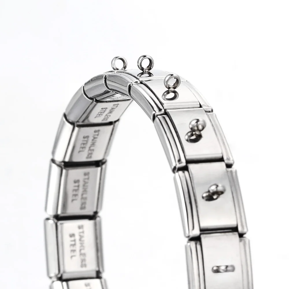 1PC Multifunctional Basic Hanging Italian Charm Link Fit 9mm Stainless Steel Bracelets Simple DIY Making Beads Jewelry For Gifts Sdc066643a225442dbe62dd6abb50001aY