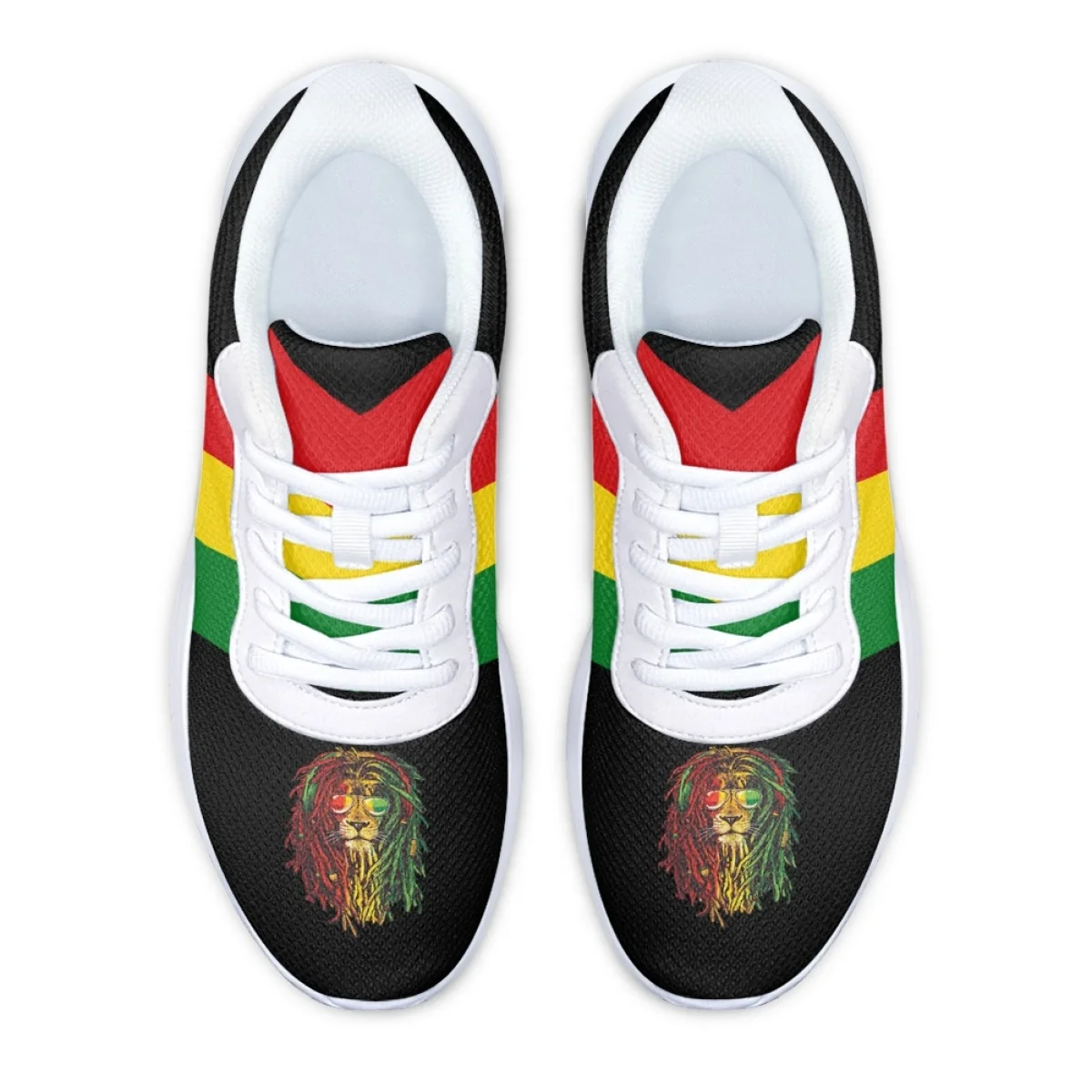 Jamaica Rastafari Flag Design Print for Women Training Yoga Shoes Cozy Shock Absorbing Non-slip Ladies for Outdoor Jogging Shoes