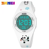 SKMEI 1865 Lovely Kids Wristwatches Waterproof Back Light Sport Clock Boys Girls Cute Cartoon Panda Pattern Children Watch 1578