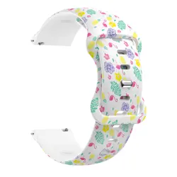 Colorful 20mm Silicone Printed Strap - Premium Replacement Wristband for 20mm Universal (K)